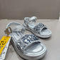 Silver girls sandal