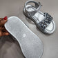 Silver girls sandal