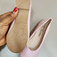 Stock flat shoes (pink)