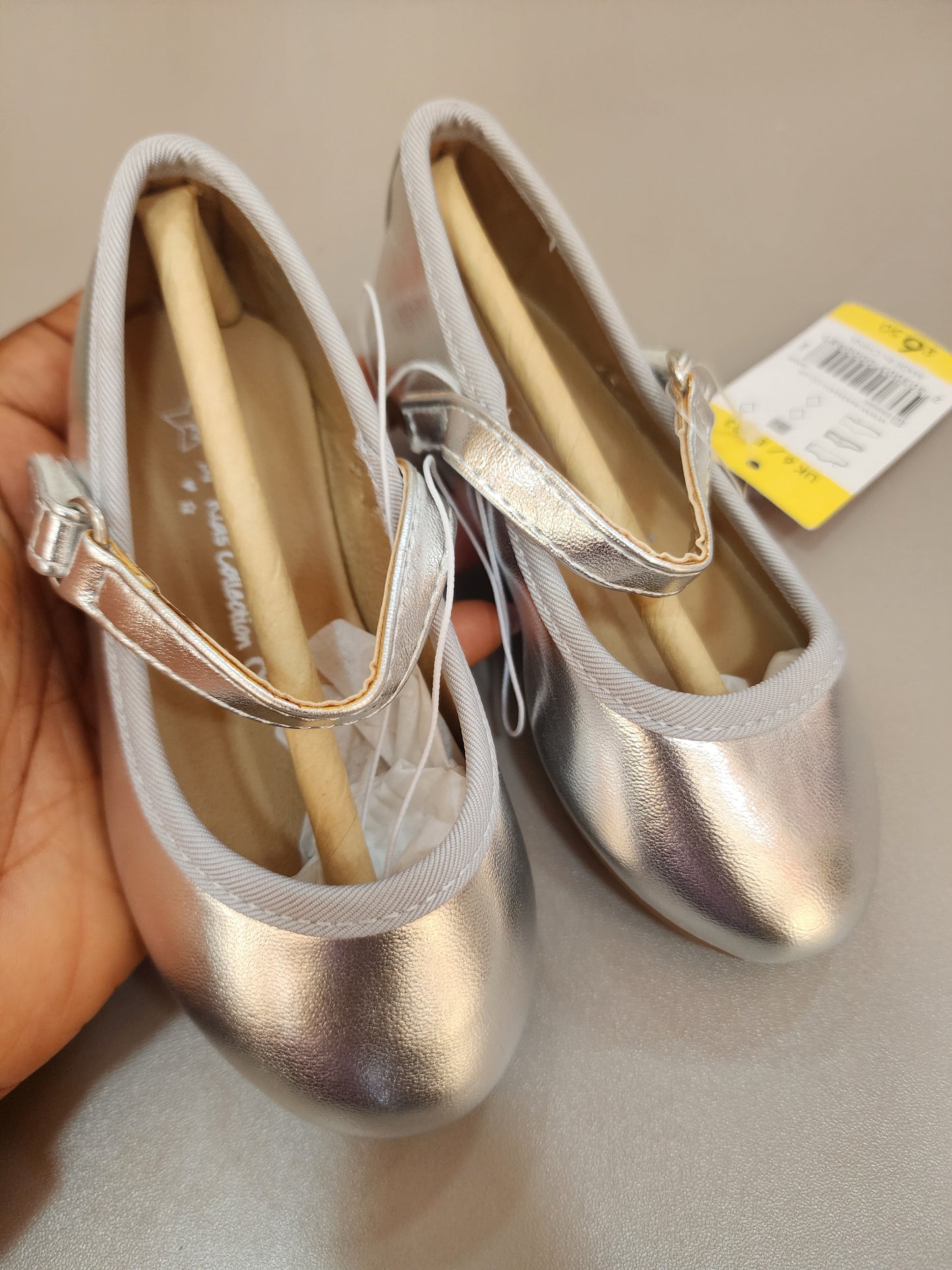 Stock flat shoes (silver)