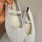 Stock flat shoes(silver)