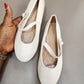 Stock flat shoes(white)