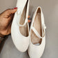 Stock flat shoes(white)