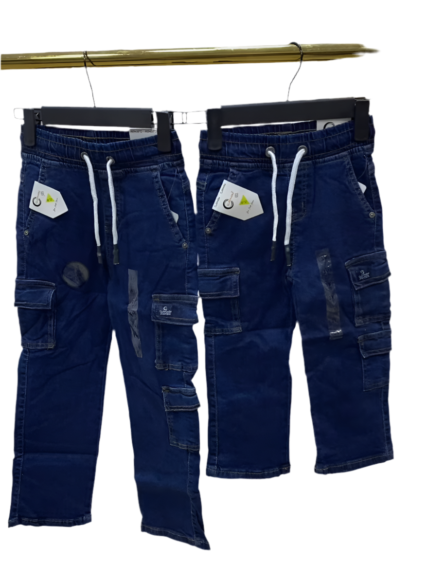 Boys Solid cargo jeans (pick a higher size for a better fit)