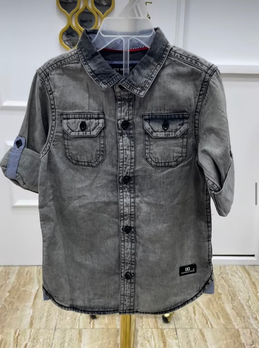 Boys Solid jeans shirt