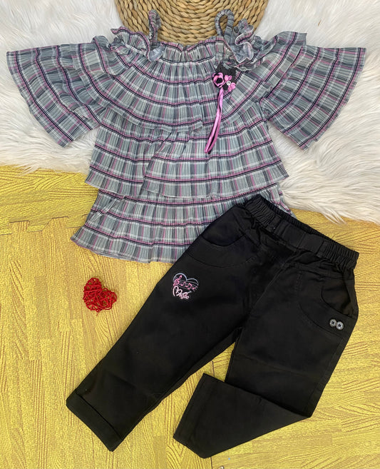 Girls 2 piece set(3 Quarter Short)