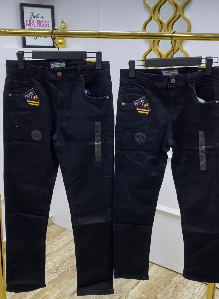 Boys Solid jeans (pick a size higher)