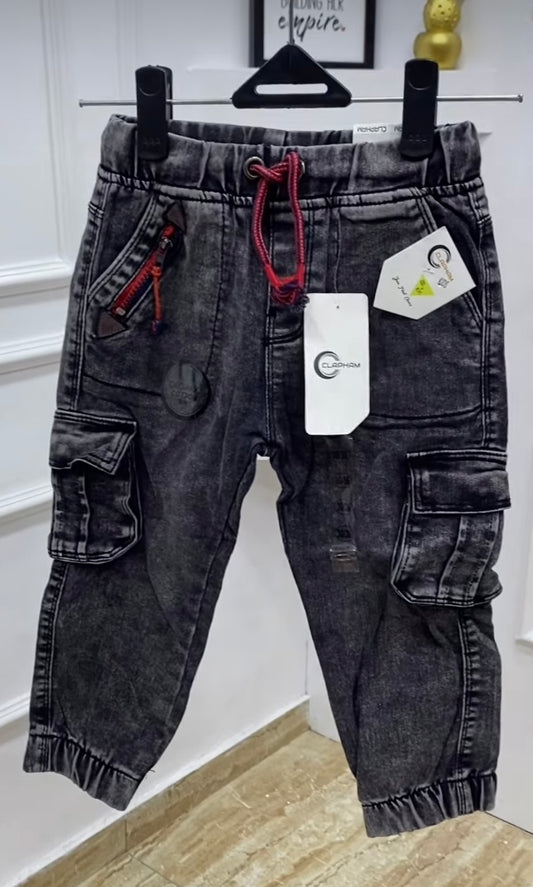 Boys cargo jean pencil design