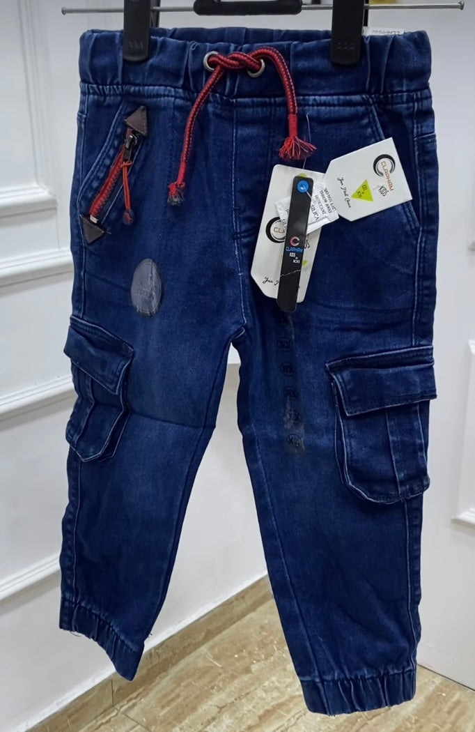 Boys cargo jean pencil design