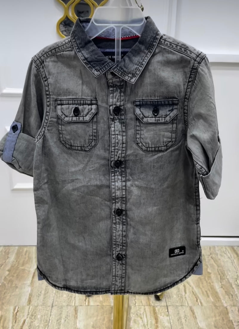 Boys Solid jeans shirt