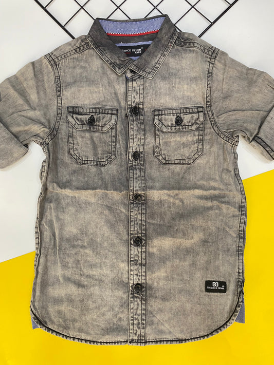 Boys Solid jeans shirt