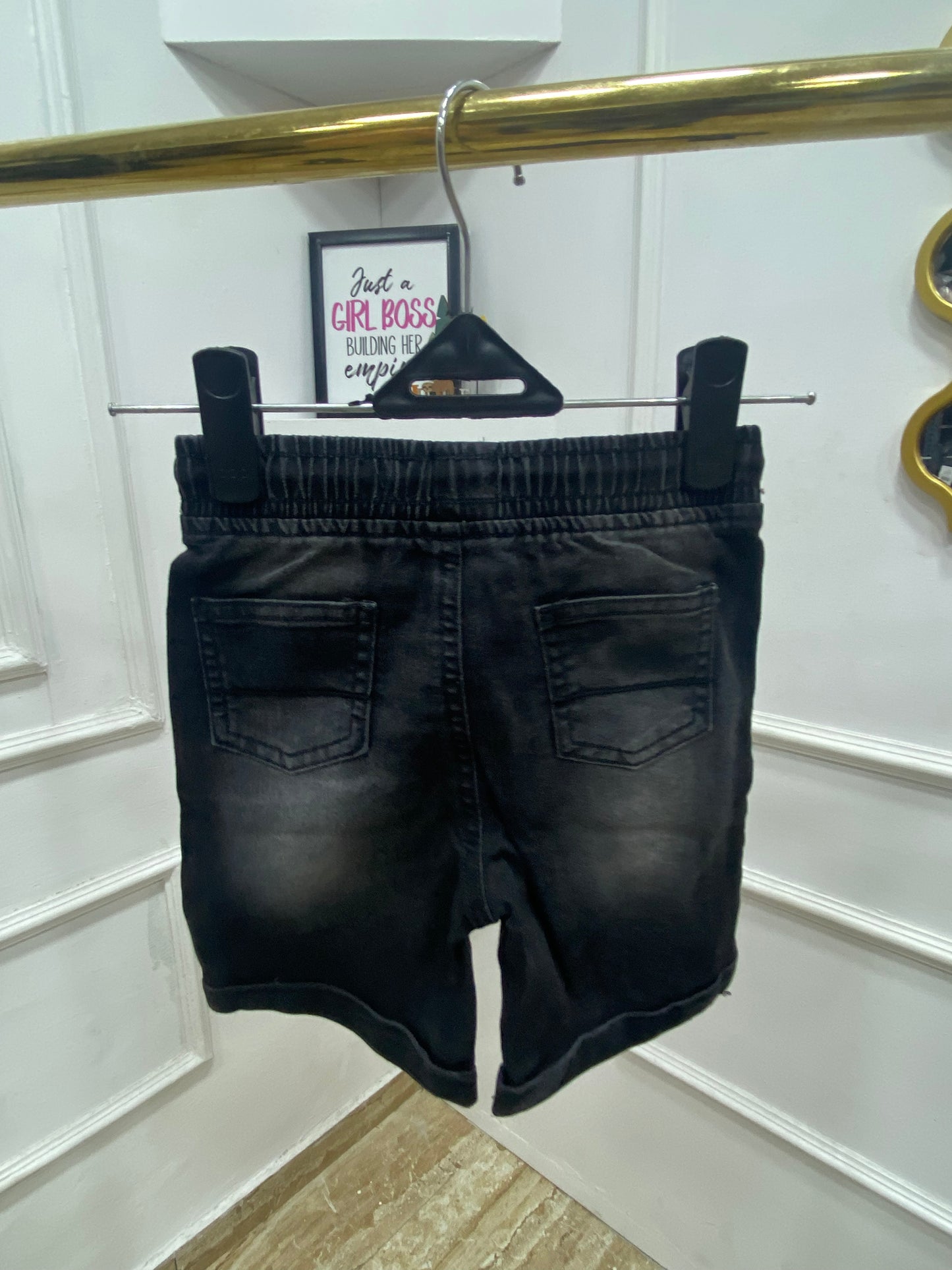 Boys Solid Jean shorts (runs small)