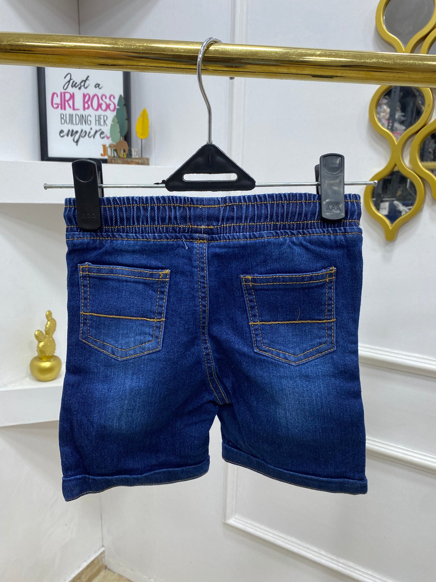 Boys Solid Jean shorts (runs small)