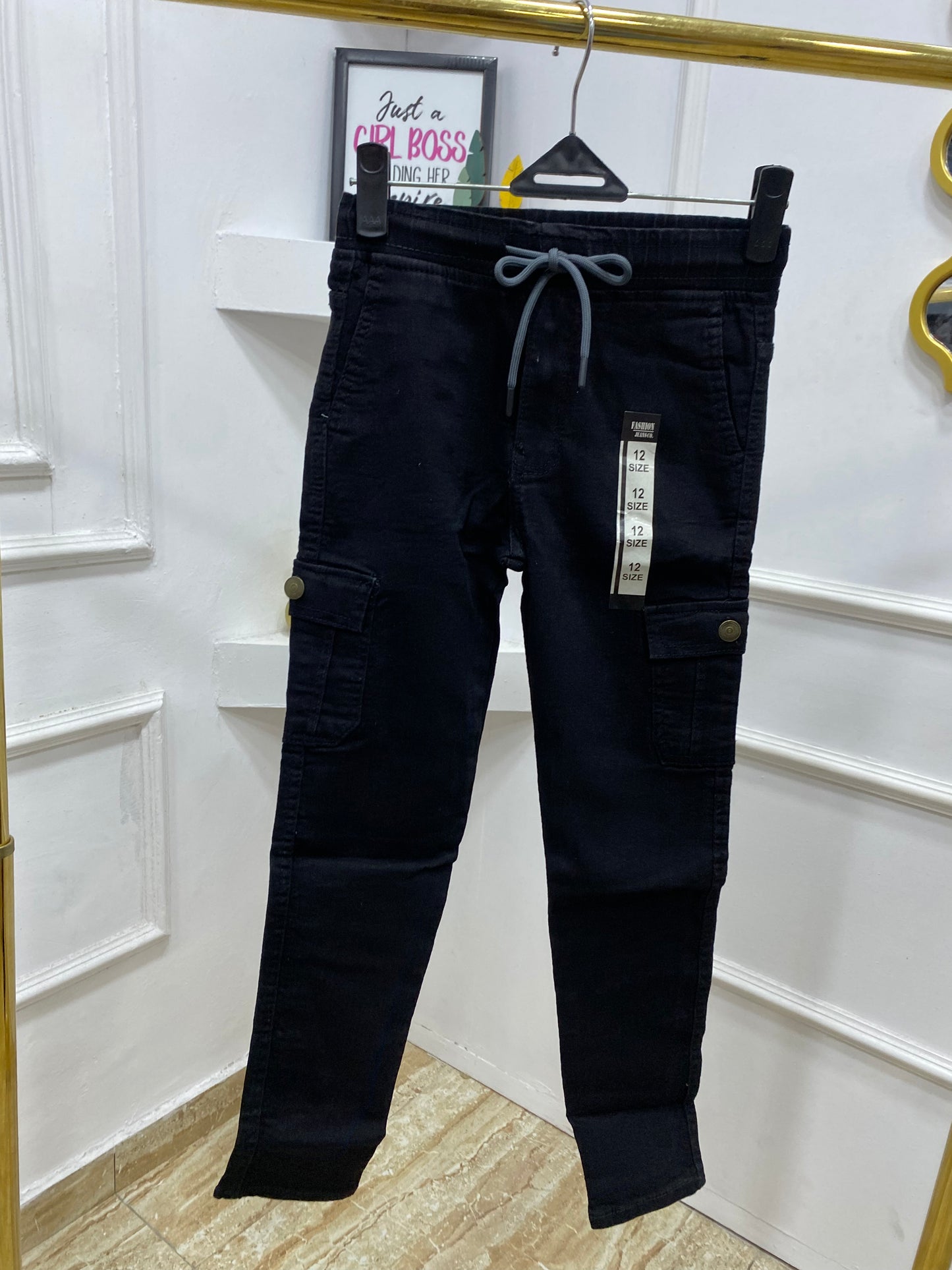 Boys cargo jean pencil design (runs small)