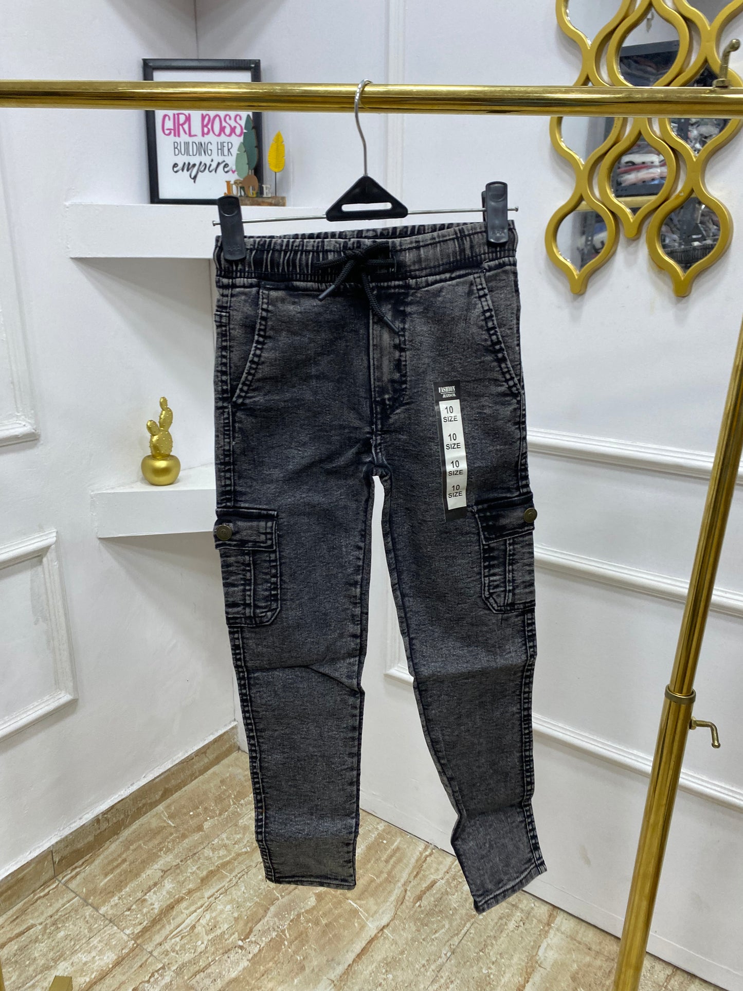 Boys cargo jean pencil design(runs small)