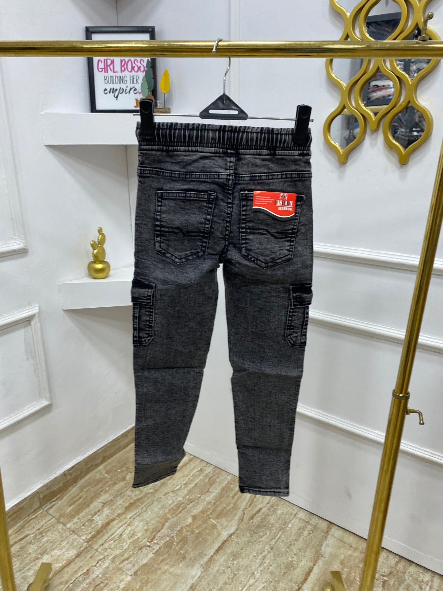 Boys cargo jean pencil design(runs small)